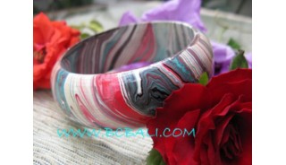 Mix Color Wooden Painting Bangle