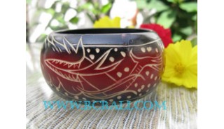 Sono Wooden Bangle Carved