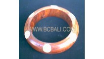 Teak Wood Shells Bracelets