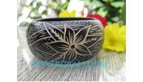 Wood Bangles Carving Fashion