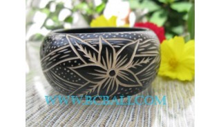 Wood Bangles Carving Fashion