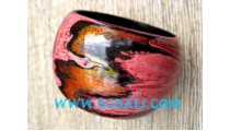 Wooden Bangle Painted For Fashion