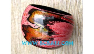 Wooden Bangle Painted For Fashion