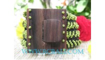 Bead Bracelet Buckle Wood