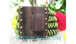 Bead Bracelet Buckle Wood