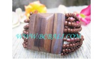 Bead Wooden Buckle Bracelet