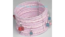 Bracelets Beaded Woman Coral