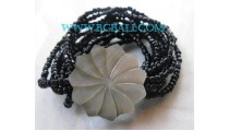 Carving Shell Bead Bracelets