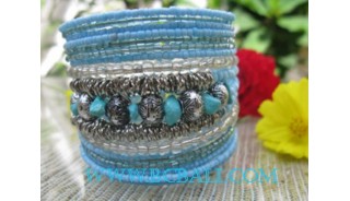 Large Bead Bracelet Turquoise