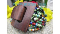 Mix Color Bead Buckle Bracelet