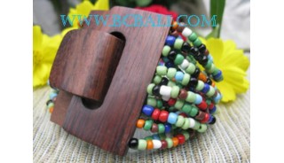 Mix Color Bead Buckle Bracelet