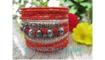 Orange Bead Bracelet Fashion