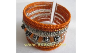 Orange Beads Bracelets