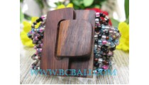 Unique Bracelet Bead With Wood Buckle