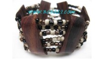 Woman Beads Wooden Bracelets