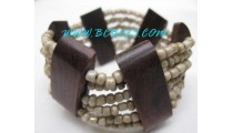 Wood Beads Bracelets Stretch