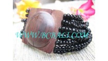 Wooden Buckle Bead Bracelet