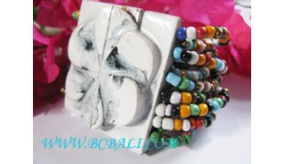 Wooden Buckle Bead Bracelet