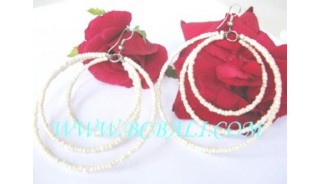 Women's Beaded Earrings Triple Circle