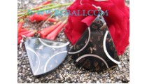 Black Shell Earring Motif