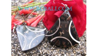 Black Shell Earring Motif