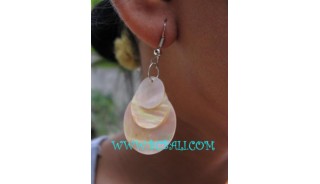 Earring Seashell  Triple Strip Mop