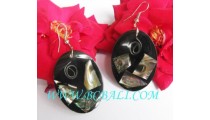 Earring Shell Resin Handmade