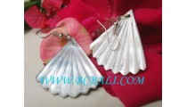 Earrings Shell Carvings