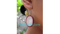 Fashion Earring With Red Coral Shells