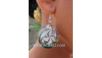 Floral Carved Shells Earring