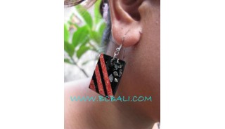 Great Red Coral Earring Resin Fashion