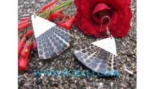 Hand Made Black Shell Earrings