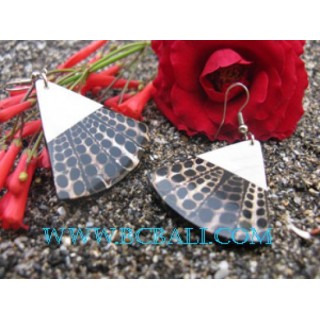 Hand Made Black Shell Earrings