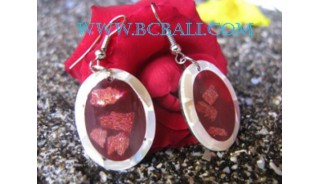 Hooked Earrings Red Coral