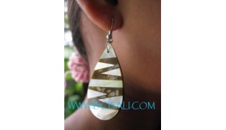 Mother Pearl Earrings Resin