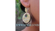 Mother Pearls Seashells Earrings Double