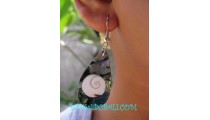 Paua Seashell Nautilus Earrings