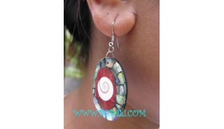 Pawa Coral Shells Nautilus Earrings