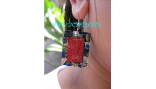 Red Coral Pawa Earrings
