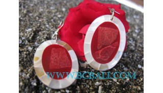 Red Naba Shell Earrings