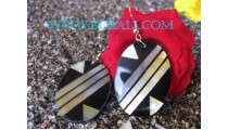 Shell Pearl Paua Earrings Crushing
