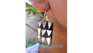 Shells Earrings Resin Black