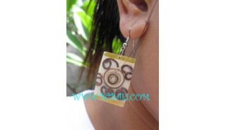 Sinamon Wood Shells Earrings