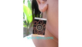 Wooden Sinamon Jewelry Earrings