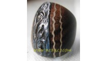 Bali Wood Painted Rings