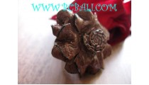 Brown Leather Finger Ring