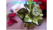 Flower Shape Leather Finger Ring