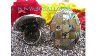 Paua Stainless Steel Rings