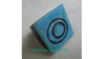 Resin Spiral Blue Finger Rings