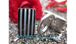 Square Stainless Shell Finger Ring